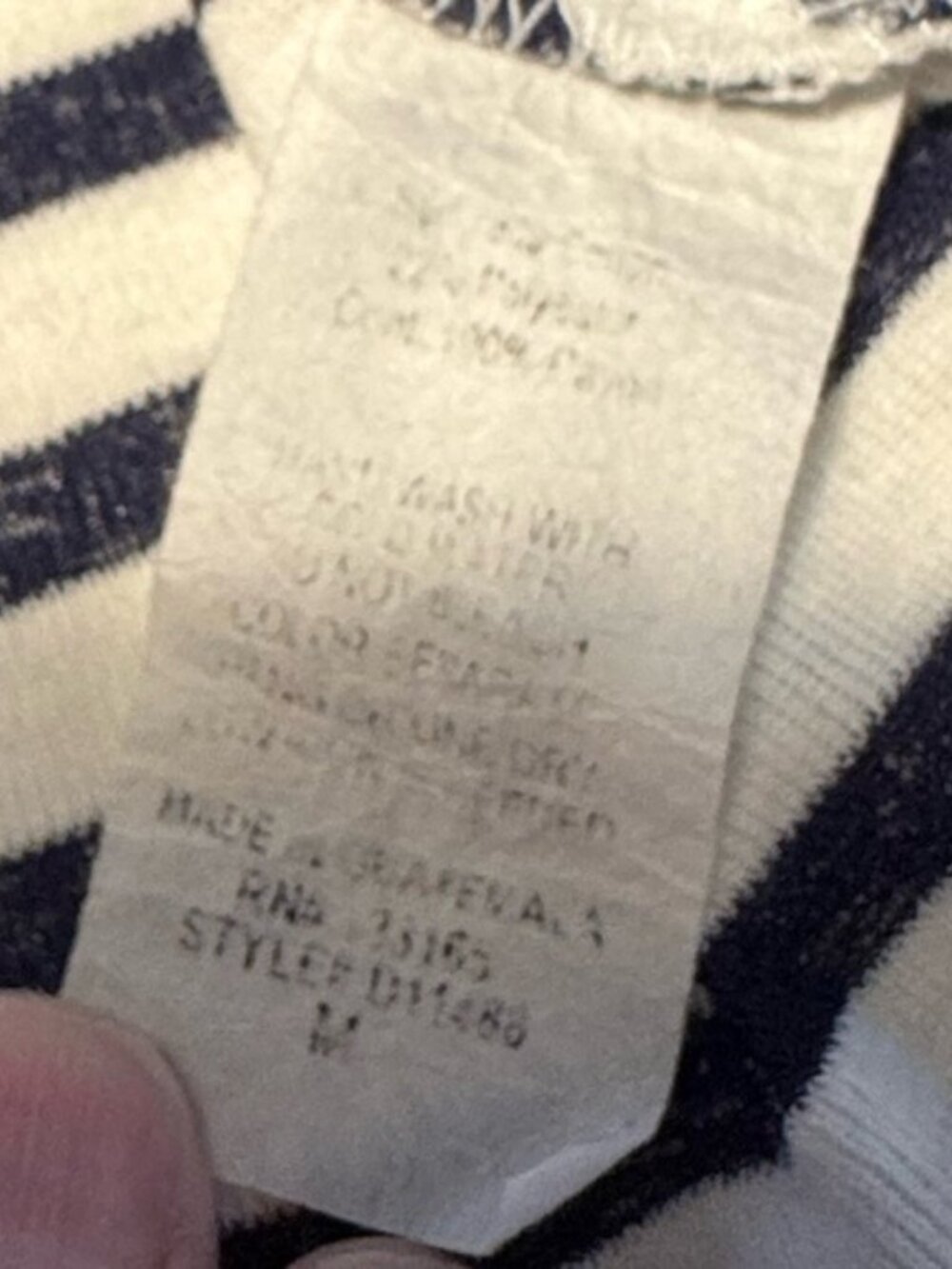 Altar'd State Navy White Striped Boxy Top M Coastal Nautical Linen Look - Picture 7 of 8